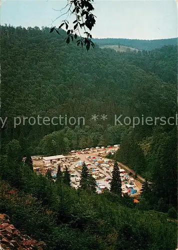 AK / Ansichtskarte Zorge Campingplatz im Suedharz Landschaftspanorama Waldgebiet Zorge