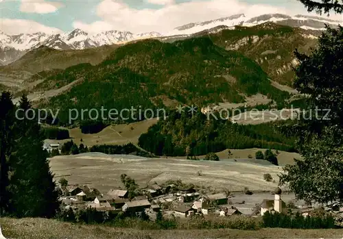 AK / Ansichtskarte Schoellang mit Schoellanger burg und Walsertaler Hochgebirge Schoellang