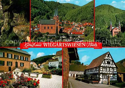 AK / Ansichtskarte Wilgartswiesen Kirche Teilansichten Fachwerkhaeuser Wilgartswiesen