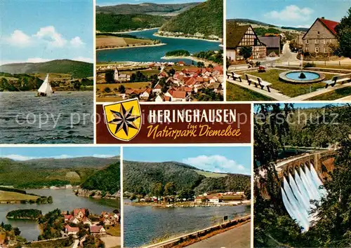 AK / Ansichtskarte Heringhausen_Waldeck Diemelseepartien Staumauer Heringhausen Waldeck