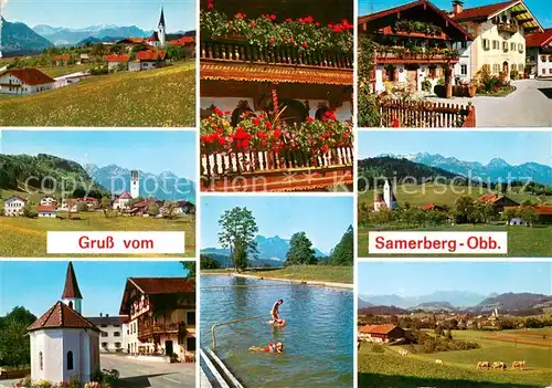 AK / Ansichtskarte Samerberg Teilansichten von Toerwang Rossholzen Steinkirchen Grainbach Essbaum Samerberg