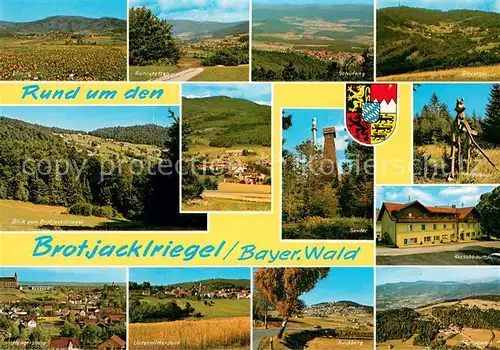 AK / Ansichtskarte Brotjacklriegel Lalling Rohrstetten Schoefweg Daxstein Panorama Zenting Sender Hengersberg Untermitterdorf Kirchberg Sonnenwald Brotjacklriegel