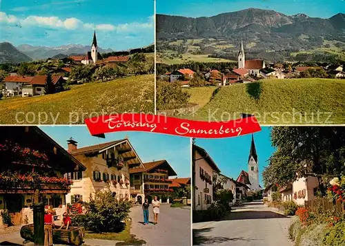 AK / Ansichtskarte Toerwang Kirche Panorama Ortpartien Dorfstrasse Toerwang