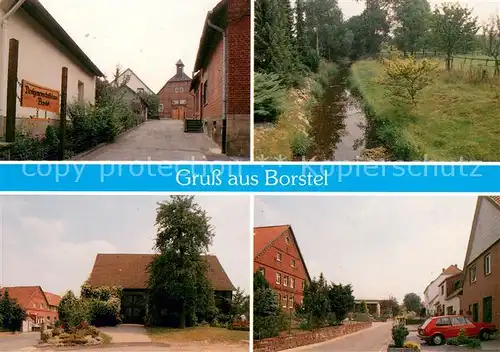 AK / Ansichtskarte Borstel_Auetal Dorfgemeinschaftshaus Bachlauf Ortspartien Borstel_Auetal