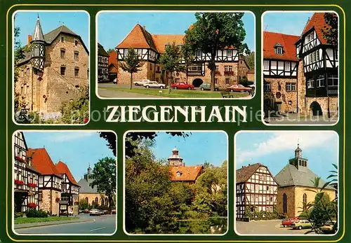 AK / Ansichtskarte Ziegenhain_Hessen Schloss Fachwerkhaeuser Kirche Ziegenhain Hessen