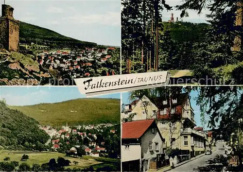 AK / Ansichtskarte Falkenstein_Taunus Panorama Burg Dorfstrasse Falkenstein_Taunus