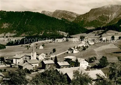 AK / Ansichtskarte Steibis mit Rindalphorn und Hochgrat Steibis