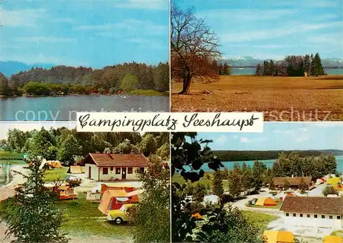 AK / Ansichtskarte Seeshaupt Campingplatz Seeshaupt am Starnberger See Panorama Seeshaupt