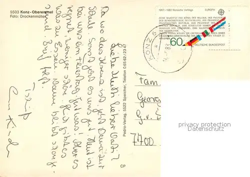 AK / Ansichtskarte Oberemmel Panorama Kirche Oberemmel