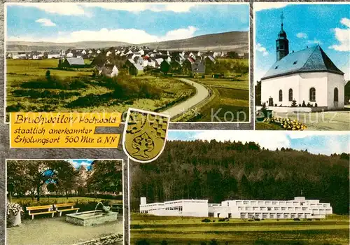 AK / Ansichtskarte Bruchweiler Baerenbach Panorama Kirche Park Edelsteinklinik Bruchweiler Baerenbach