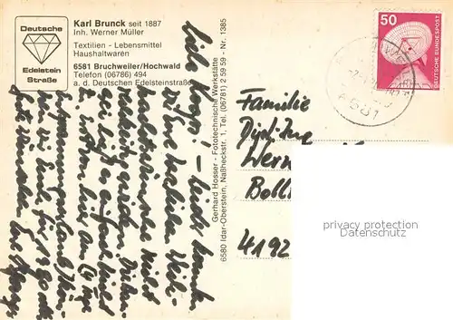 AK / Ansichtskarte Bruchweiler Baerenbach Panorama Kirche Park Edelsteinklinik Bruchweiler Baerenbach