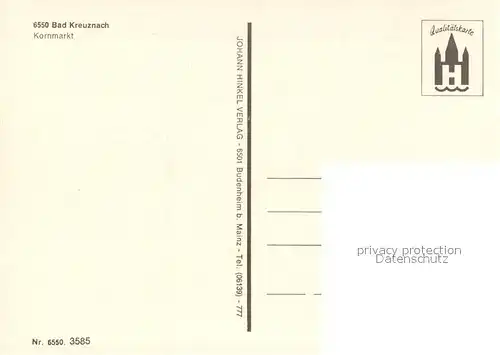AK / Ansichtskarte Bad_Kreuznach Kornmarkt Bad_Kreuznach