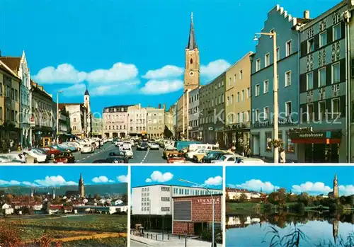 AK / Ansichtskarte Eggenfelden Strassenpartie Panorama Theater Seeblick Eggenfelden