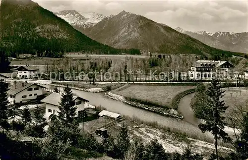 AK / Ansichtskarte Leitzach Panorama mit Richterheim gegen Jaegerkamp Mangfallgebirge Leitzach