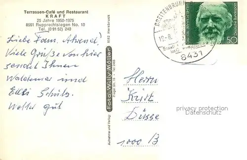 AK / Ansichtskarte Rupprechtstegen Teilansicht mit Pegnitz Rupprechtstegen