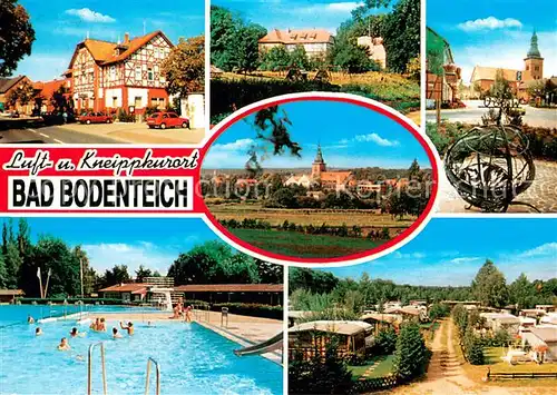 AK / Ansichtskarte Bad_Bodenteich Teilansichten Luft  und Kneippkurort Kirche Campingplatz Freibad Bad_Bodenteich