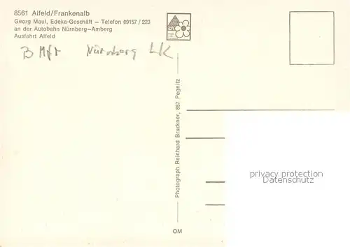 AK / Ansichtskarte Alfeld_Mittelfranken Ortsansicht mit Kirche Frankenalb Alfeld Mittelfranken