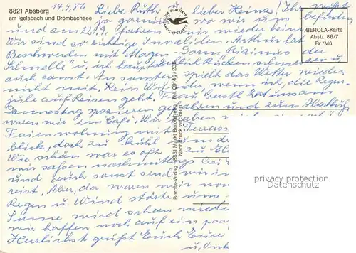 AK / Ansichtskarte Absberg am Igelsbach und Brombachsee Segeln Windsurfen Kirche Schloss Strassenpartie Absberg