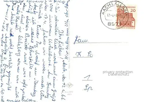 AK / Ansichtskarte Aach_Oberstaufen Weissachfall Wasserfall Gesamtansicht Hochgrat Alpenpanorama Allgaeuer Alpen Aach_Oberstaufen