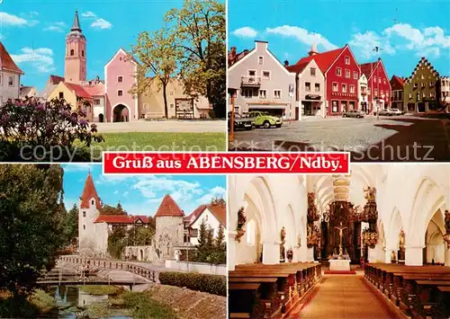 AK / Ansichtskarte Abensberg Altstadt Stadtmauer Kirch Innenansicht Abensberg