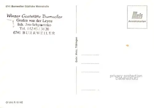 AK / Ansichtskarte Burrweiler Kirche Panorama Blick ins Tal St. Annakapelle Dorfstrasse Zehnthaus Historischer Torbogen Burrweiler