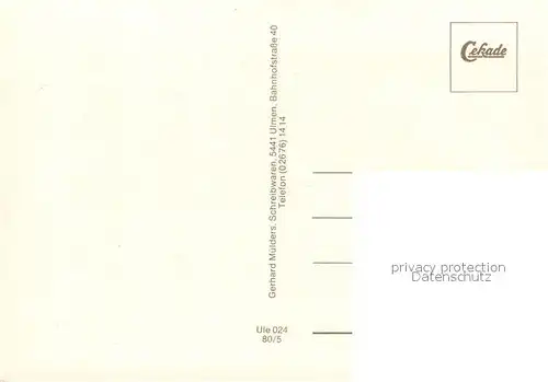 AK / Ansichtskarte Ulmen Panorama Vulkaneifel Fliegeraufnahme Kirche mit Maar Marktbrunnen Burghof Ruine Ulmen