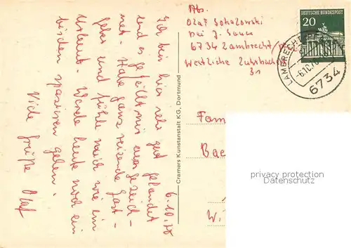 AK / Ansichtskarte Lambrecht Panorama Blick ins Tal Pfaelzerwald Klosterkirche Heim Volkshochschule Zunfthaus Lambrecht