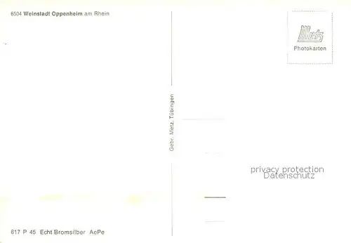 AK / Ansichtskarte Oppenheim St. Katharinenkirche Ruine Landskron Rathaus Bromsilber Oppenheim