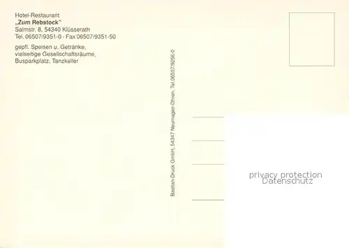 AK / Ansichtskarte Kluesserath Panorama Weinort an der Mosel Statue Denkmal Kirche Kluesserath