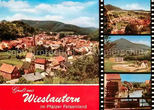 AK / Ansichtskarte Wieslautern_Pfalz Panorama Pfaelzer Felsenland Wasserrad Partie an der Lauter Wieslautern_Pfalz