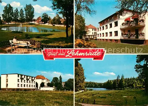 AK / Ansichtskarte Lehmrade Teilansichten Landschaftspanorama Naturpark Lauenburgische Seen Lehmrade
