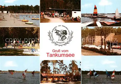 AK / Ansichtskarte Isenbuettel Naherholungsgebiet Tankumsee Badestrand Minigolf Windsurfen Seglerhafen Gaststaette Isenbuettel