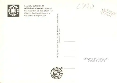 AK / Ansichtskarte Bliesdorf_Schashagen Altenhof Ferienwohnungen Park Gastraum Bliesdorf Schashagen