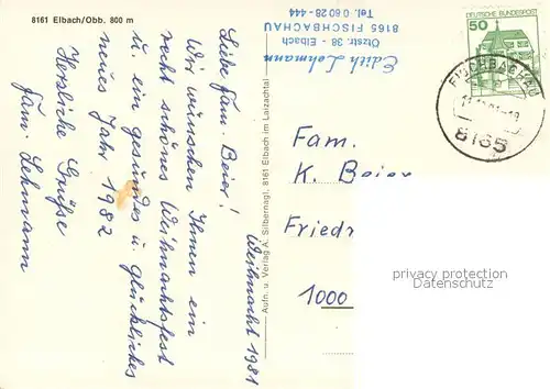 AK / Ansichtskarte Elbach_Miesbach Ortspartie mit Kirche Elbach Miesbach