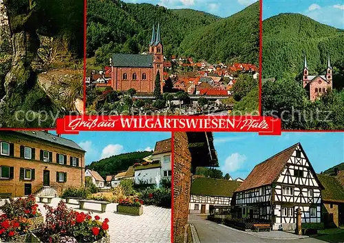 AK / Ansichtskarte Wilgartswiesen Kirchen Rathaus Fachwerkhaeuser Wilgartswiesen