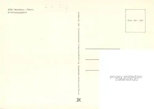 AK / Ansichtskarte Waldsee_Pfalz Seepartien Kirche Campingplatz Waldsee Pfalz