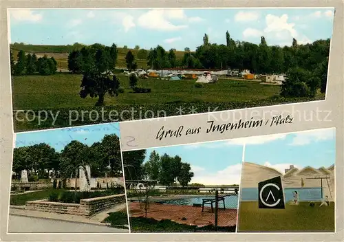 AK / Ansichtskarte Ingenheim_Suedliche_Weinstrasse Panorama Brunnen Schwimmbad  Ingenheim_Suedliche