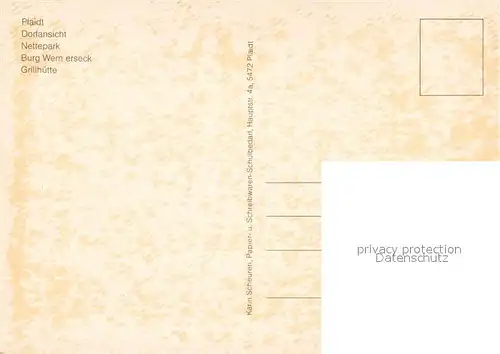 AK / Ansichtskarte Plaidt Kirche Burgruine Wernerseck Grillhuette Nettepark Plaidt