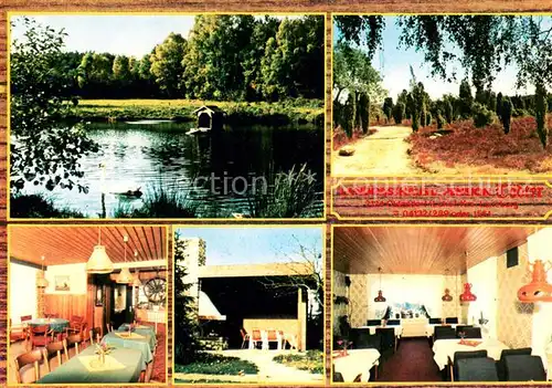 AK / Ansichtskarte Oldendorf_Luhe Landgasthaus Pension Toedter Teich Landschaft Lueneburger Heide Oldendorf Luhe
