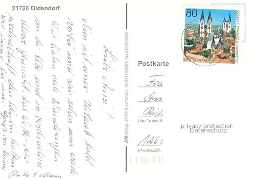 AK / Ansichtskarte Oldendorf_Stade Fachwerkhaus Kindergarten Rathaus Oldendorf_Stade