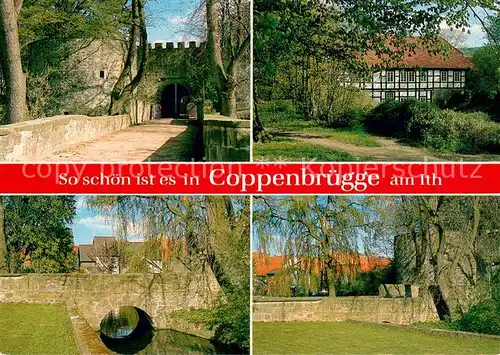 AK / Ansichtskarte Coppenbruegge Stadtmauer Partie am Ith Park Fachwerkhaus Coppenbruegge