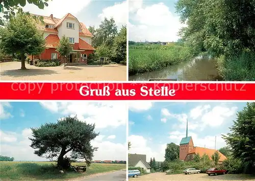 AK / Ansichtskarte Stelle Rathaus Ortszentrum Kirche Alter Baum Stelle