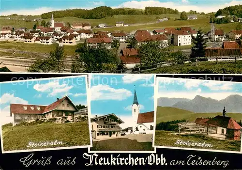 AK / Ansichtskarte Neukirchen_Teisenberg Gesamtansicht Stoiseralm Kirche Berchtesgadener Land Neukirchen Teisenberg