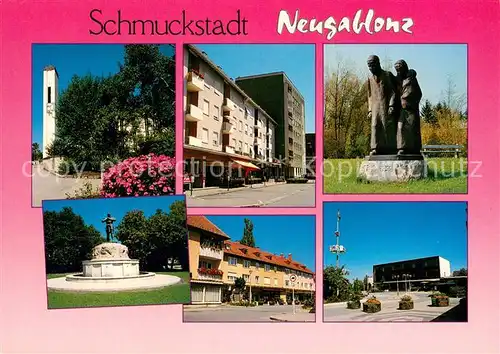 AK / Ansichtskarte Neugablonz Teilansichten Schmuckstadt Denkmal Kirche Neugablonz