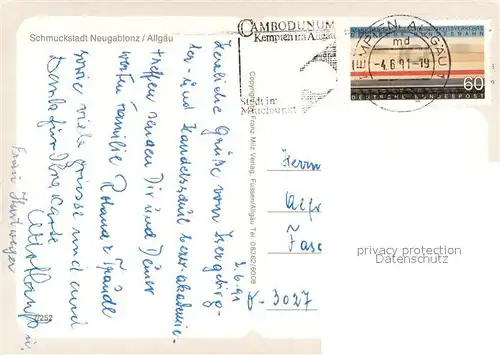 AK / Ansichtskarte Neugablonz Teilansichten Schmuckstadt Denkmal Kirche Neugablonz