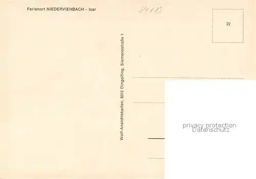 AK / Ansichtskarte Niederviehbach Ferienort an der Isar Blick zur Kirche Niederviehbach