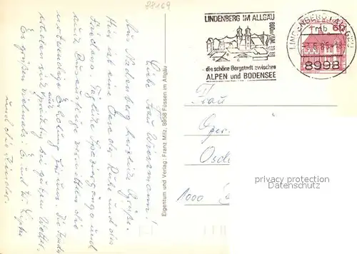 AK / Ansichtskarte Nadenberg_Allgaeu Wohnsiedlung Stadtpanorama Fliegeraufnahme Nadenberg Allgaeu