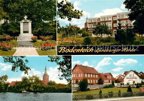 AK / Ansichtskarte Bodenteich Denkmal Ortsansichten Blick zur Kirche Bodenteich