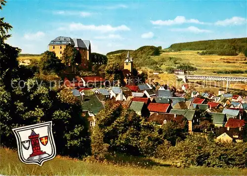 AK / Ansichtskarte Westerburg_Westerwald Ortsansicht mit Kirche und Schloss Westerburg_Westerwald