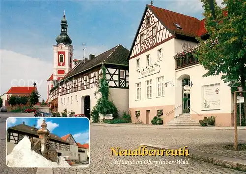 AK / Ansichtskarte Neualbenreuth Marktplatz und Rathaus Neualbenreuth